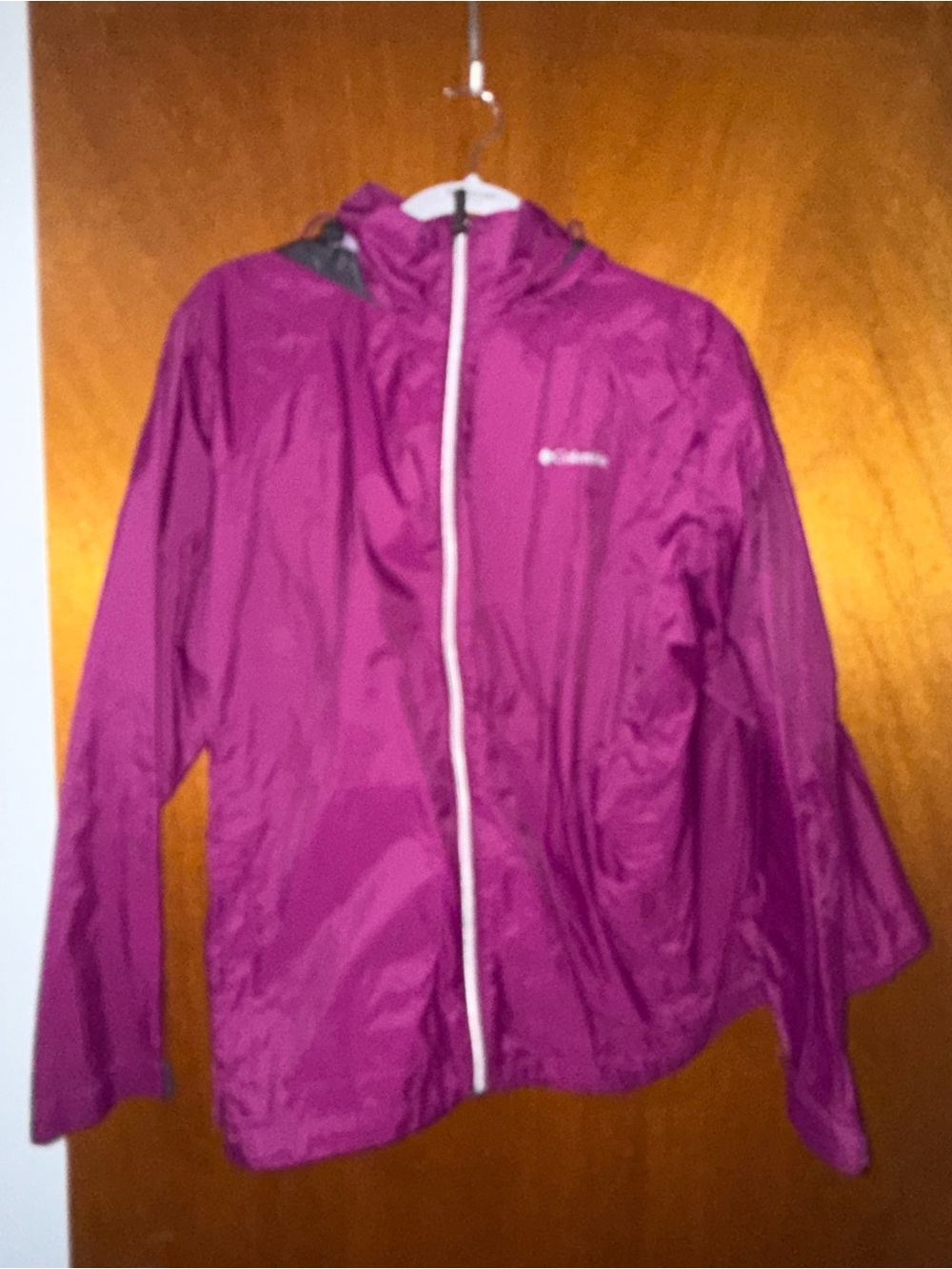 Columbia Women's Raspberry Hooded Windbreaker Jacket